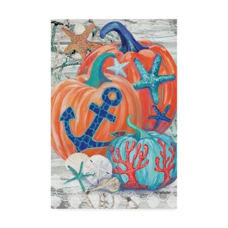 Trademark Fine Art Cindy Fornataro 'Coastal Pumpkins' Canvas Art, 30x47 ALI41678-C3047GG